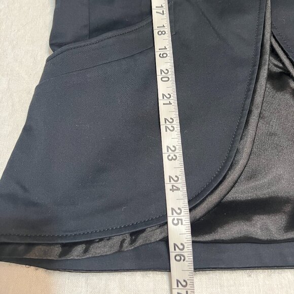 Armani Exchange Navy Satin Trim Blazer Jacket Women's Size L Fitted Single Butto - Picture 7 of 12